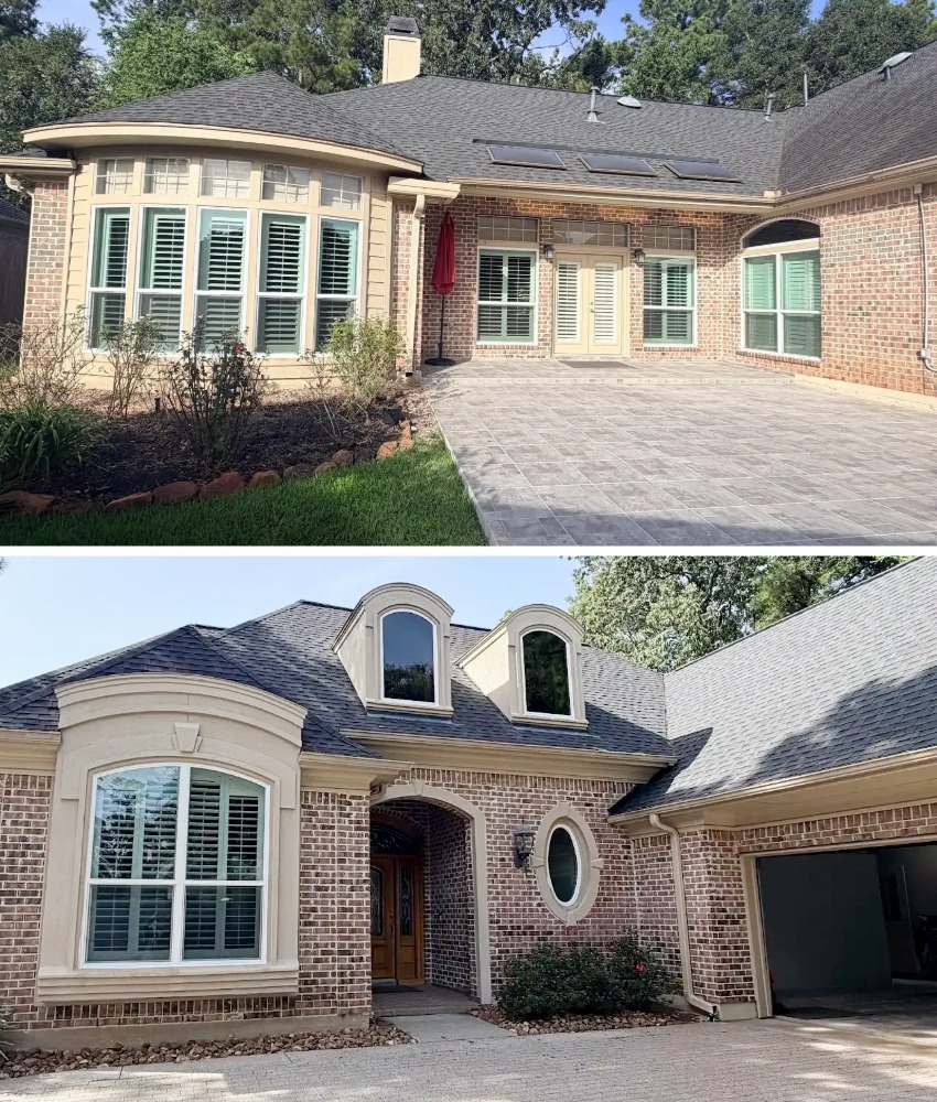 Kingwood, TX with replacement gutters and windows
